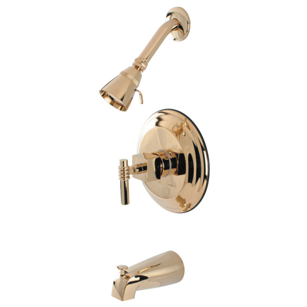 Kingston Brass KB2632QL Tub and Shower Faucet, Polished Brass - BNGBath