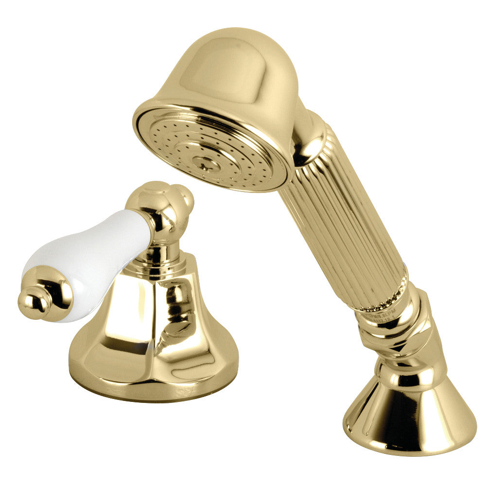 Kingston Brass KSK4302PLTR Transfer Valve Set for Roman Tub Filler, Polished Brass - BNGBath