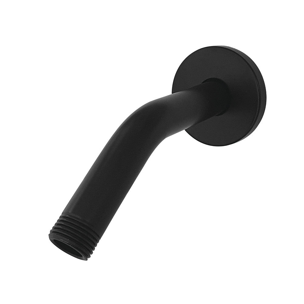 Kingston Brass K151K0 Aquaelements 6" Shower Arm with Flange, Matte Black - BNGBath