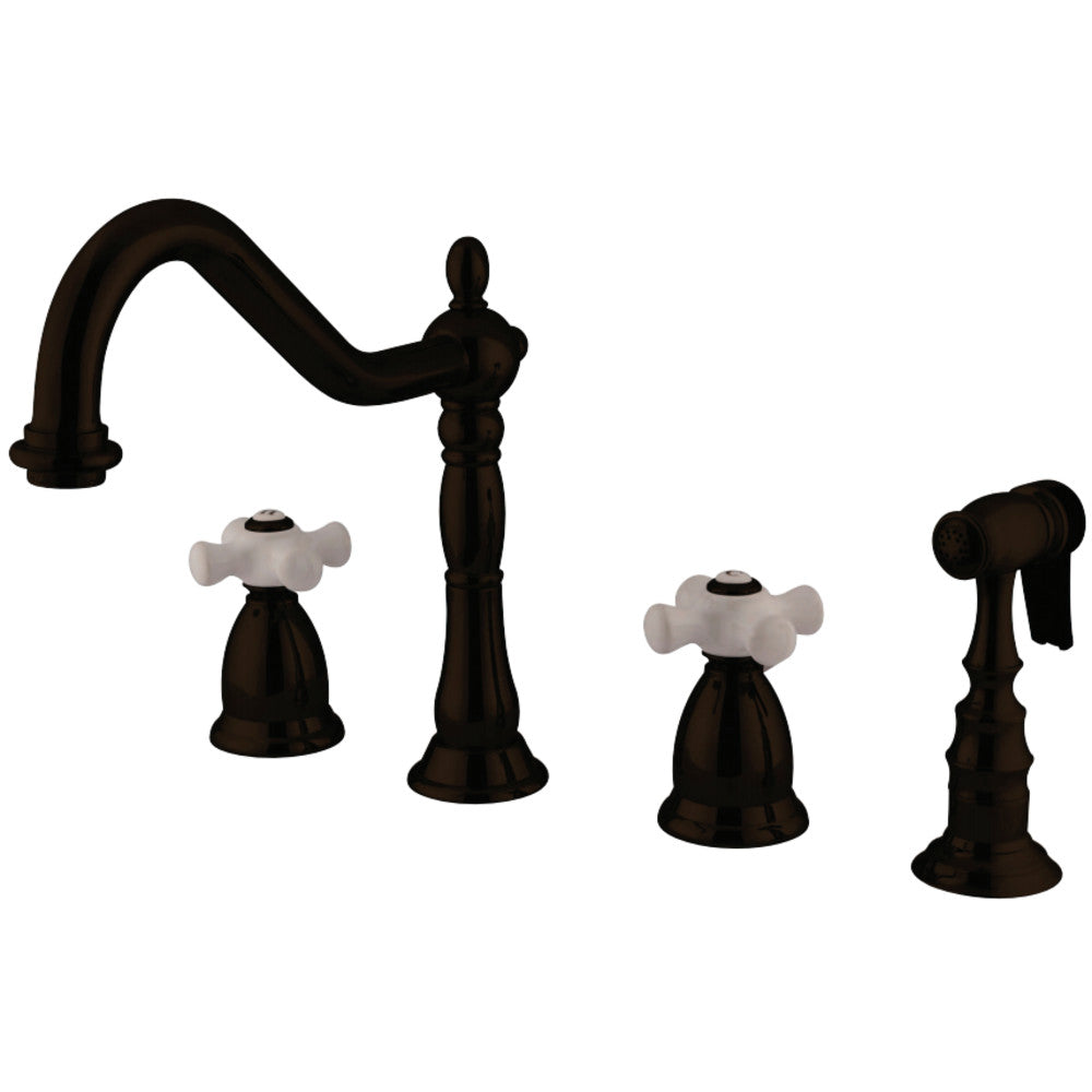 Kingston Brass KS1795PXBS Widespread Kitchen Faucet, Oil Rubbed Bronze - BNGBath