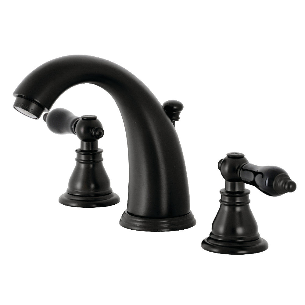 Kingston Brass KB980AKL Duchess Widespread Bathroom Faucet with Plastic Pop-Up, Matte Black - BNGBath