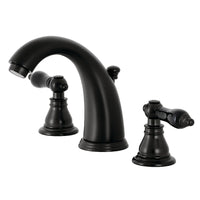 Thumbnail for Kingston Brass KB980AKL Duchess Widespread Bathroom Faucet with Plastic Pop-Up, Matte Black - BNGBath