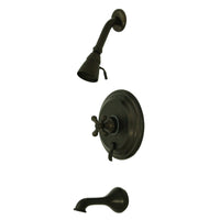 Thumbnail for Kingston Brass KB36350AX Restoration Tub & Shower Faucet, Oil Rubbed Bronze - BNGBath