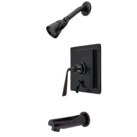 Thumbnail for Kingston Brass KB86550ZL Silver Sage Tub & Shower Faucet with Diverter, Oil Rubbed Bronze - BNGBath