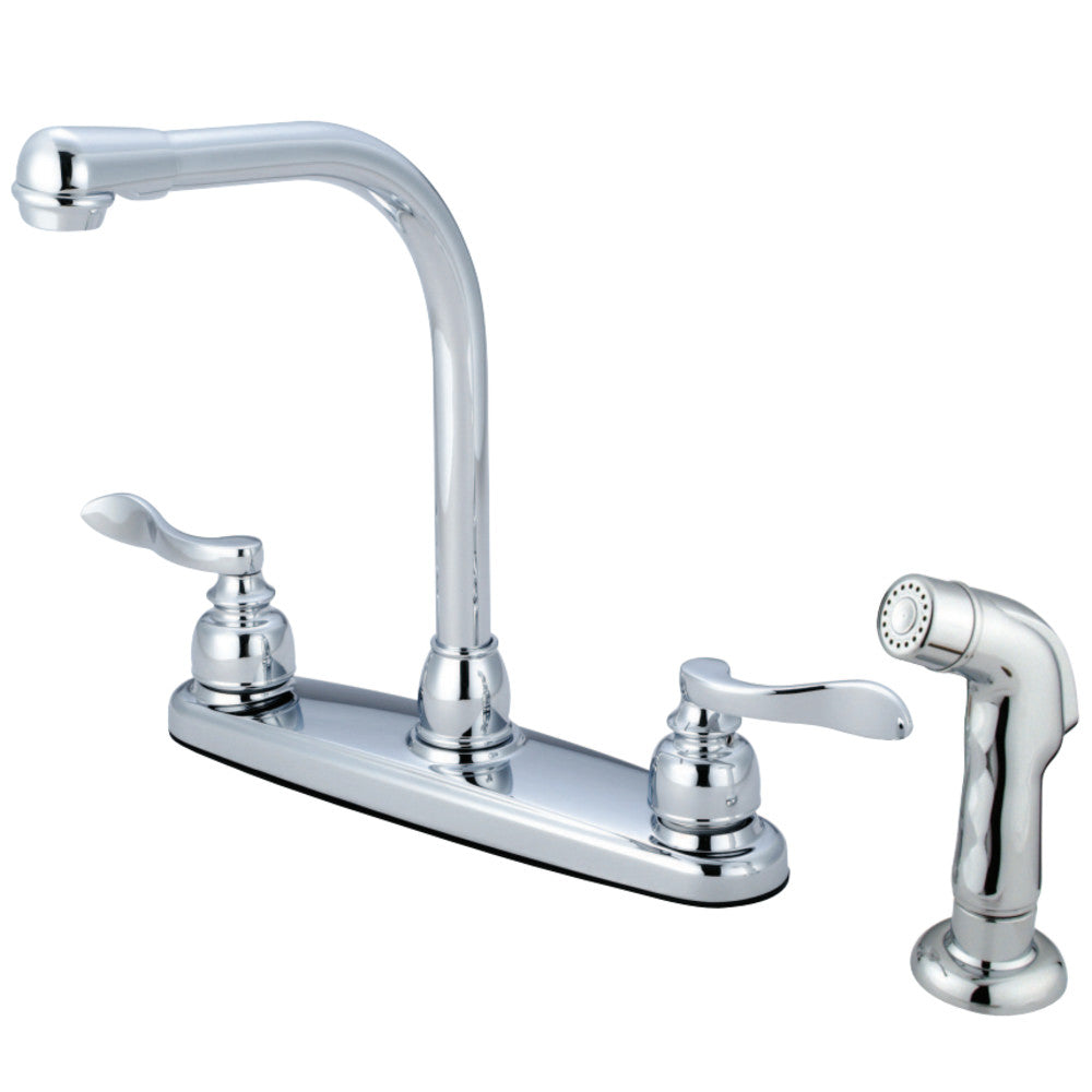 Kingston Brass KB8751NFLSP NuWave French Centerset Kitchen Faucet, Polished Chrome - BNGBath