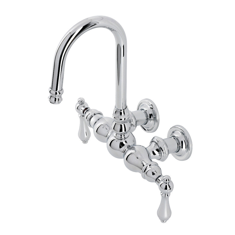 Kingston Brass CA2T1 Vintage 3-3/8" Tub Wall Mount Clawfoot Tub Faucet, Polished Chrome - BNGBath