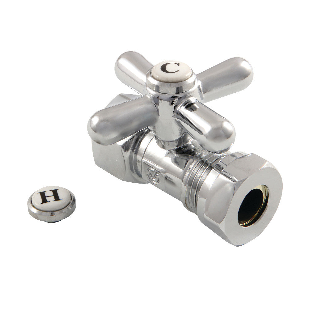 Kingston Brass CC44151X Quarter Turn Valve (1/2" FIP X 1/2" or 7/16-Inch" Slip Joint), Polished Chrome - BNGBath