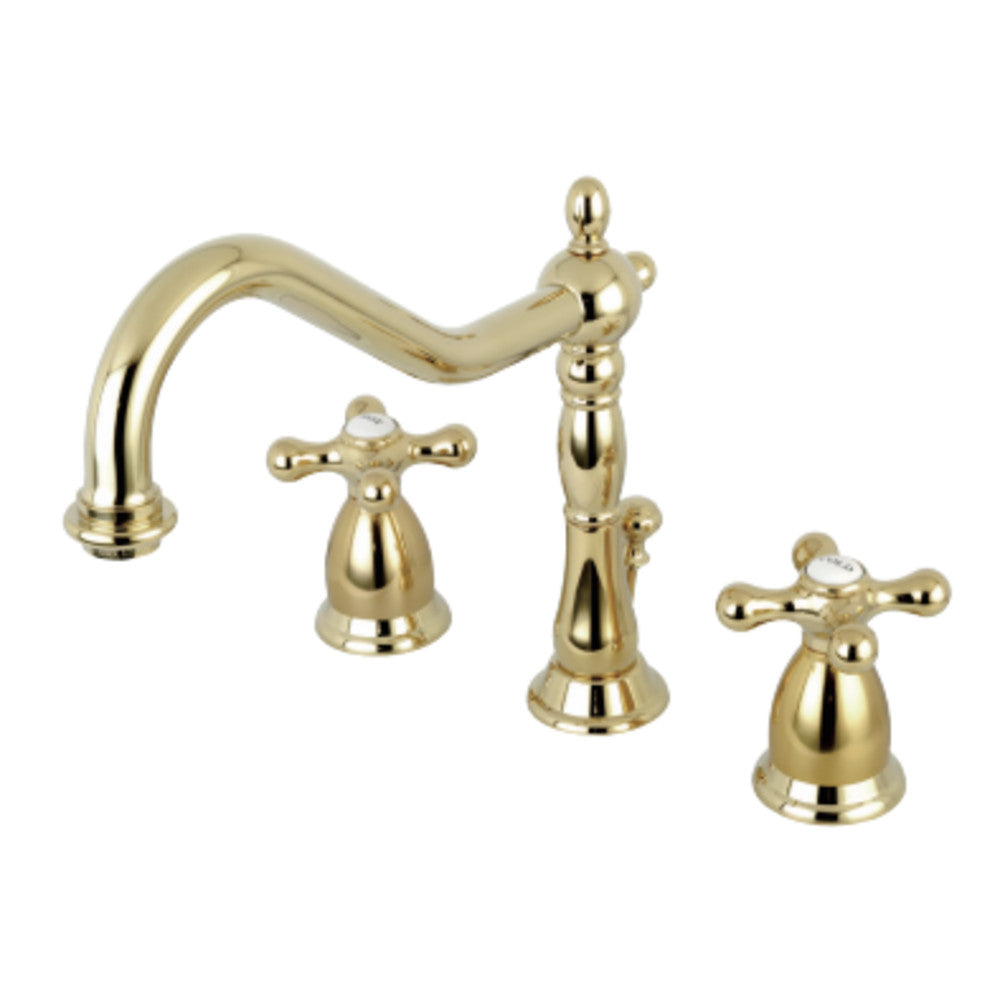 Kingston Brass KS1992AX 8 in. Widespread Bathroom Faucet, Polished Brass - BNGBath