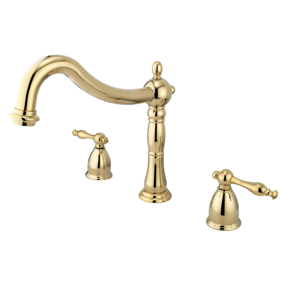 Kingston Brass KS1342NL Heritage Roman Tub Faucet, Polished Brass - BNGBath