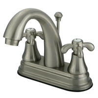 Thumbnail for Kingston Brass KS7618TX 4 in. Centerset Bathroom Faucet, Brushed Nickel - BNGBath