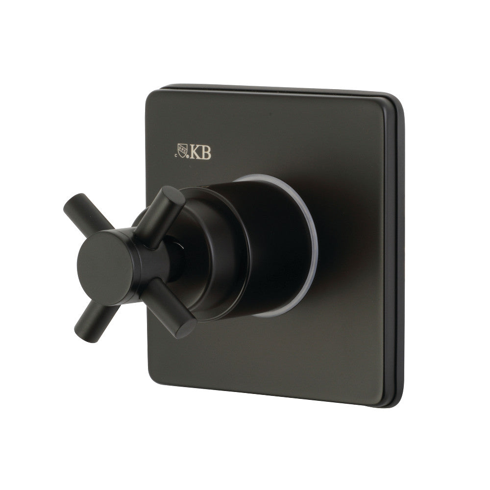 Kingston Brass KS3040DX Concord 3-Way Diverter Valve with Trim Kit, Matte Black - BNGBath