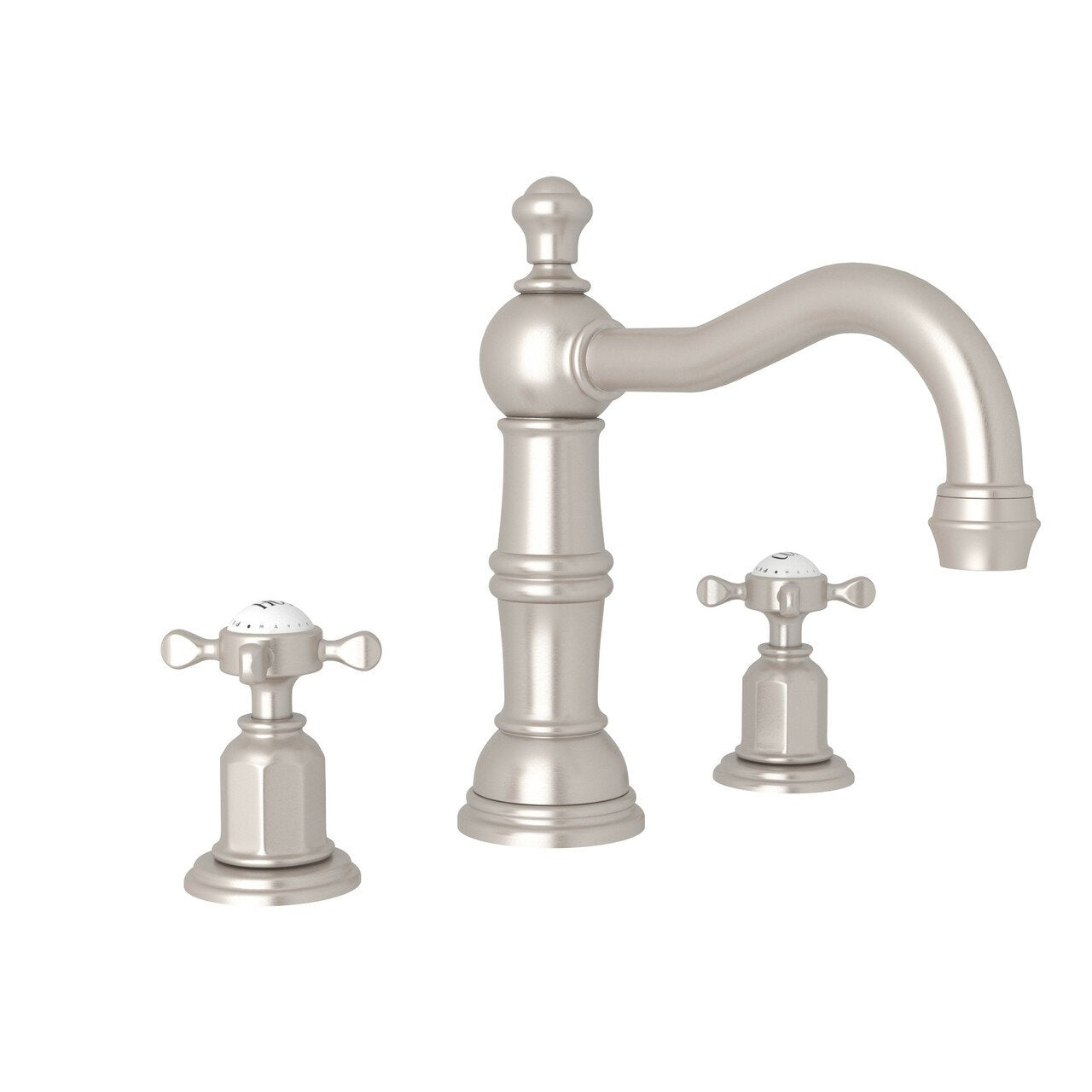 Perrin & Rowe Edwardian Column Spout Widespread Bathroom Faucet - BNGBath