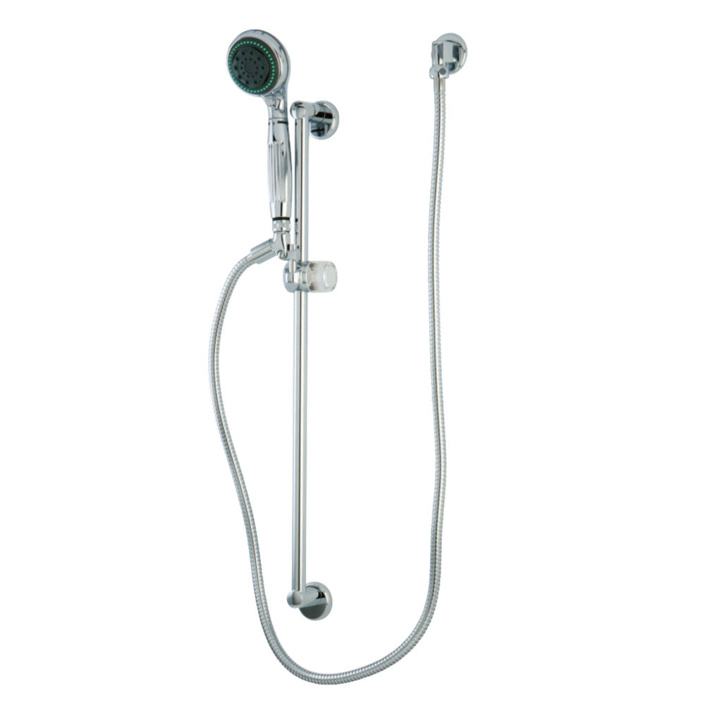 Kingston Brass KSK1801W1 Shower Combo with Slide Bar, Polished Chrome - BNGBath