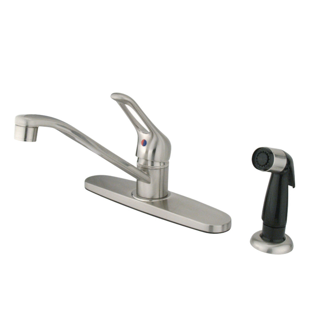 Kingston Brass GKB562SN Wyndham Single-Handle Centerset Kitchen Faucet, Brushed Nickel - BNGBath