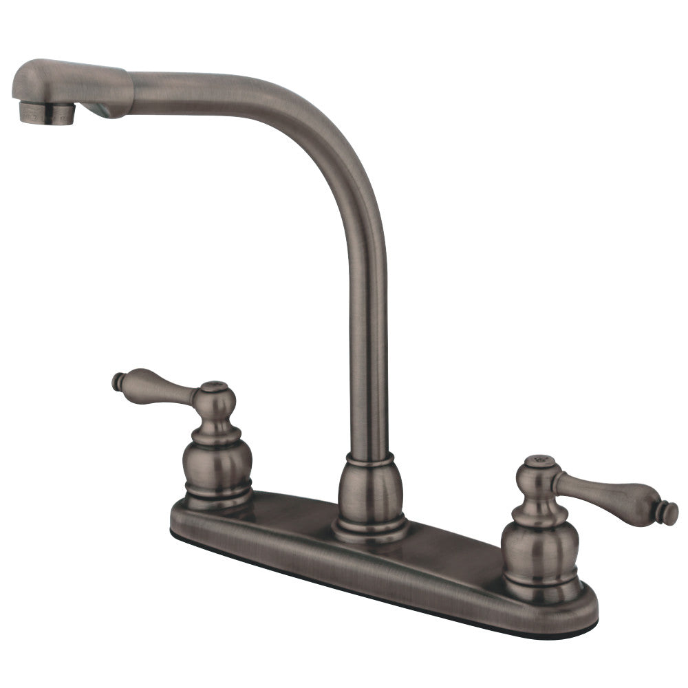 Kingston Brass GKB716ALLS Victorian Centerset Kitchen Faucet, Antique Copper - BNGBath