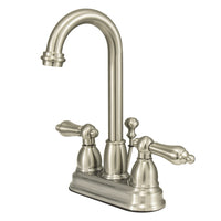 Thumbnail for Kingston Brass KB3618AL 4 in. Centerset Bathroom Faucet, Brushed Nickel - BNGBath