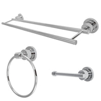 Thumbnail for Kingston Brass BAK821348C 3-Piece Bathroom Accessories Set, Polished Chrome - BNGBath