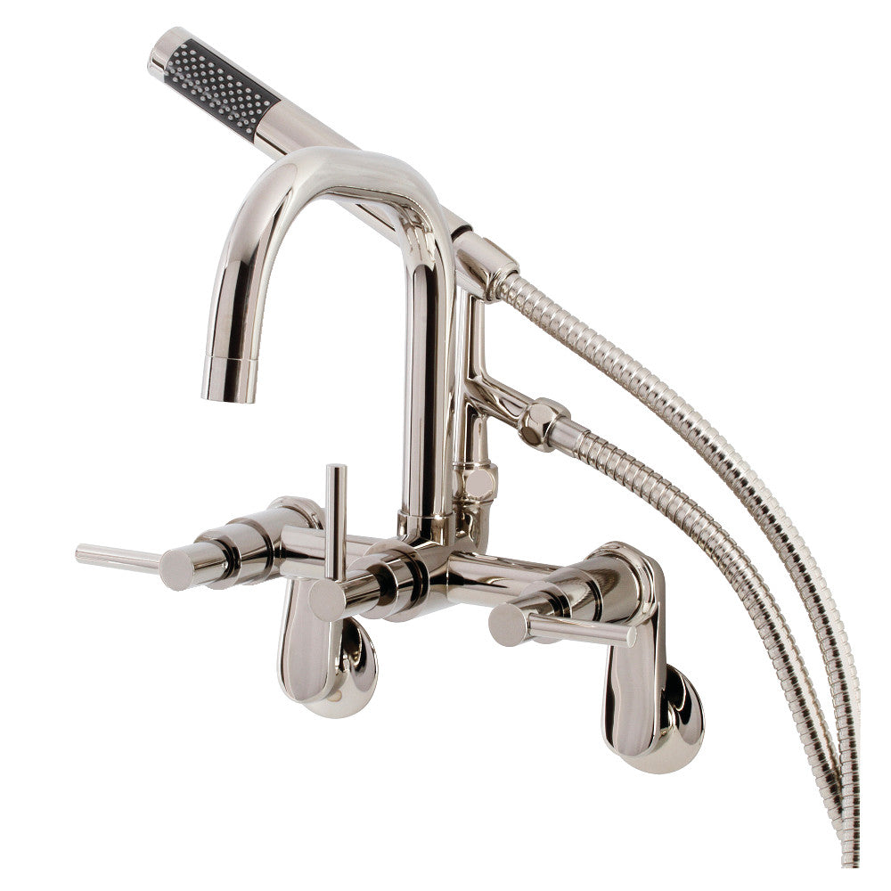 Aqua Vintage AE8456DL Concord Wall Mount Clawfoot Tub Faucet, Polished Nickel - BNGBath