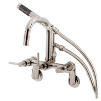 Thumbnail for Aqua Vintage AE8456DL Concord Wall Mount Clawfoot Tub Faucet, Polished Nickel - BNGBath