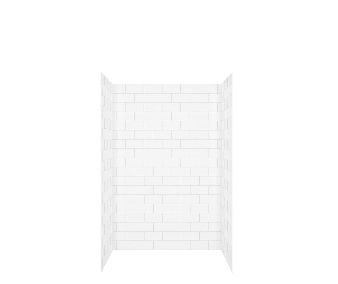 Novaline 36 x 60 x 72 Novaline Glue up Wall Kit in White - BNGBath