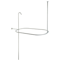 Thumbnail for Kingston Brass CC10408 Vintage Oval Shower Riser With Enclosure, Brushed Nickel - BNGBath