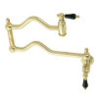 Thumbnail for Kingston Brass KS2107PKL Duchess Wall Mount Pot Filler, Brushed Brass - BNGBath