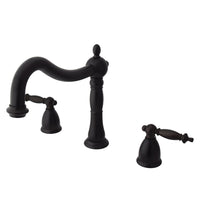 Thumbnail for Kingston Brass KS1345TL Heritage Roman Tub Faucet, Oil Rubbed Bronze - BNGBath