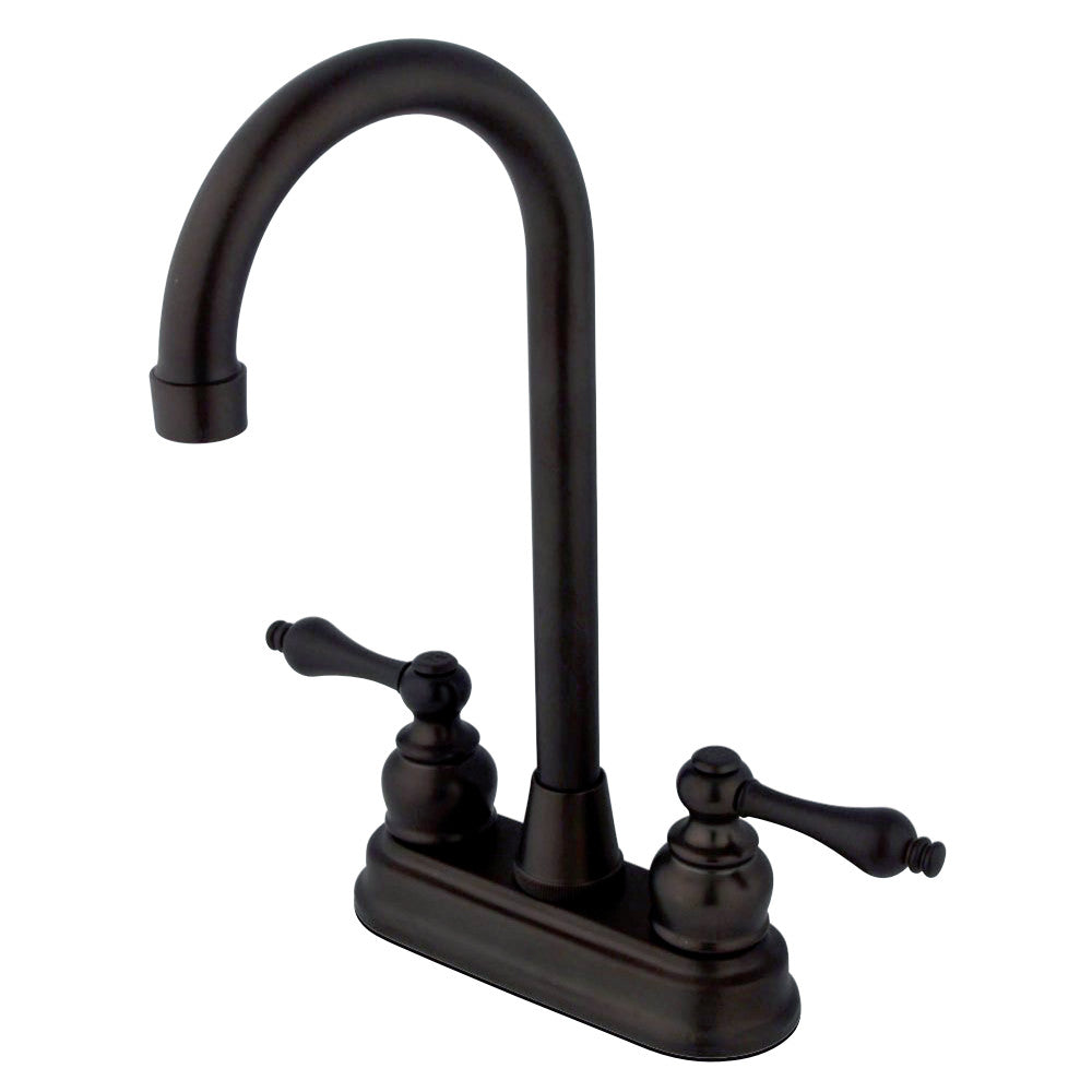 Kingston Brass KB495AL Victorian 4" Centerset High Arch Bar Faucet, Oil Rubbed Bronze - BNGBath