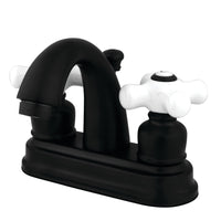 Thumbnail for Kingston Brass KB5610PX Restoration 4 in. Centerset Bathroom Faucet, Matte Black - BNGBath