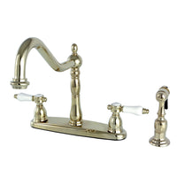 Thumbnail for Kingston Brass KB1752BPLBS Bel-Air Centerset Kitchen Faucet, Polished Brass - BNGBath