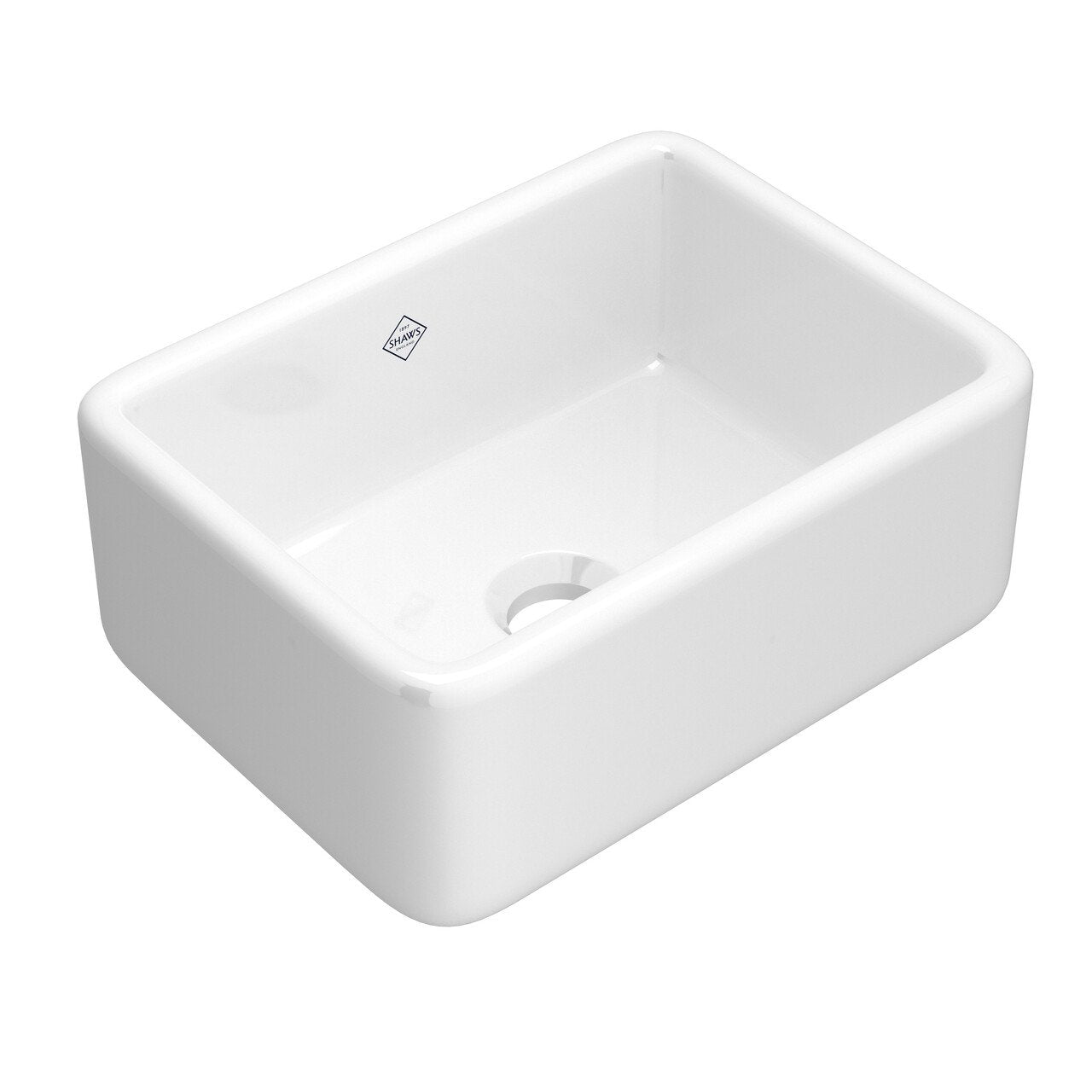 Shaws Original Lancaster Single Bowl Farmhouse Apron Front Fireclay Kitchen Sink - BNGBath