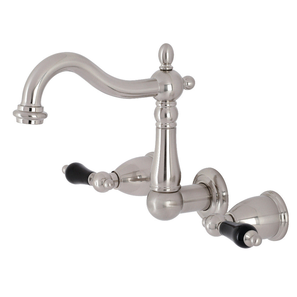 Kingston Brass KS1258PKL Duchess Two-Handle Wall Mount Bathroom Faucet, Brushed Nickel - BNGBath