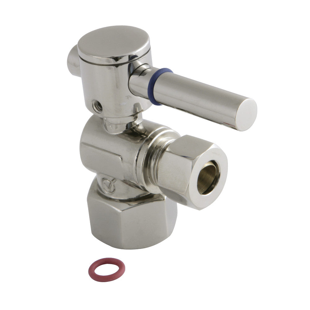 Kingston Brass CC43106DL Quarter Turn Valve (1/2" FIP X 3/8" O.D. Compression), Polished Nickel - BNGBath