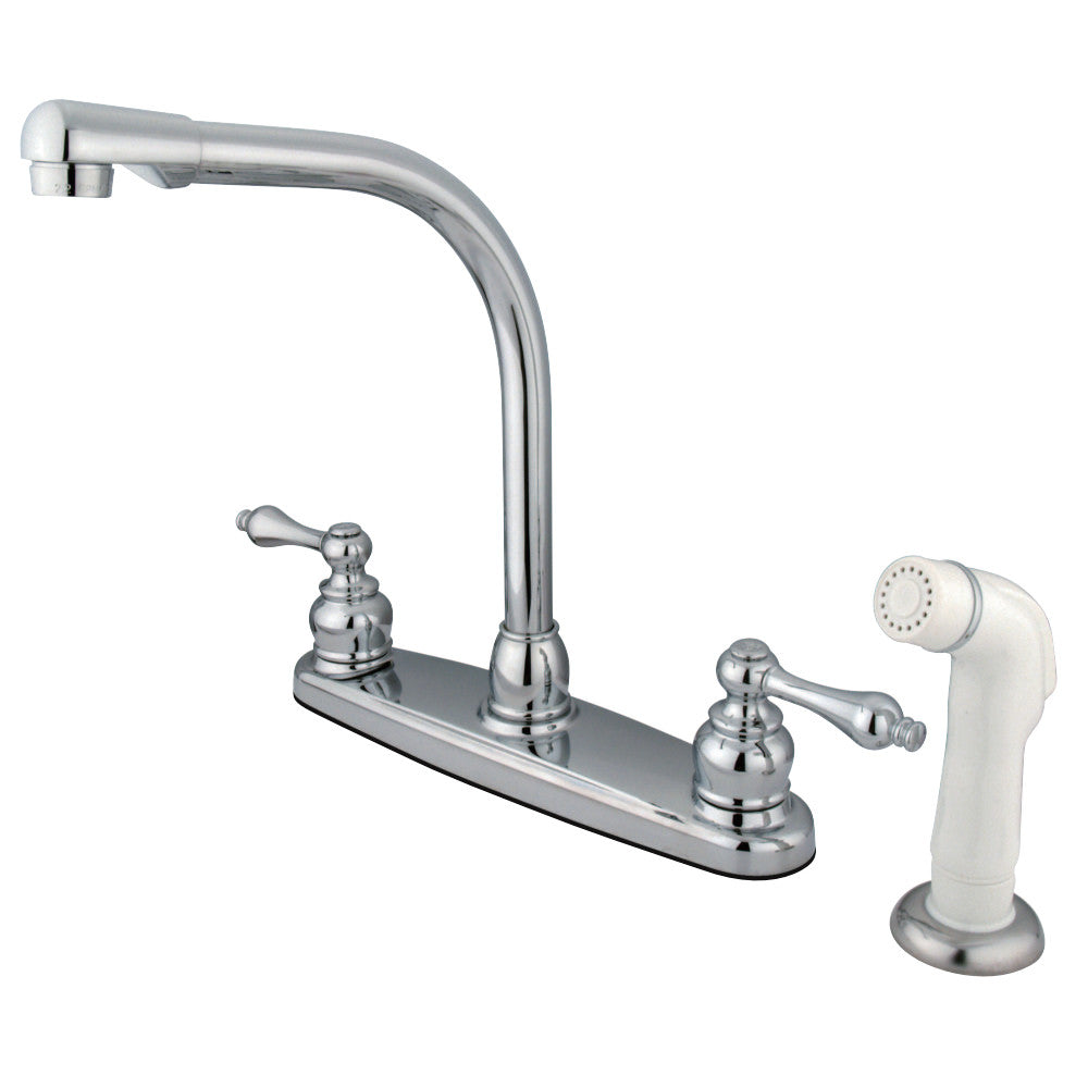 Kingston Brass GKB711AL Victorian Centerset Kitchen Faucet, Polished Chrome - BNGBath