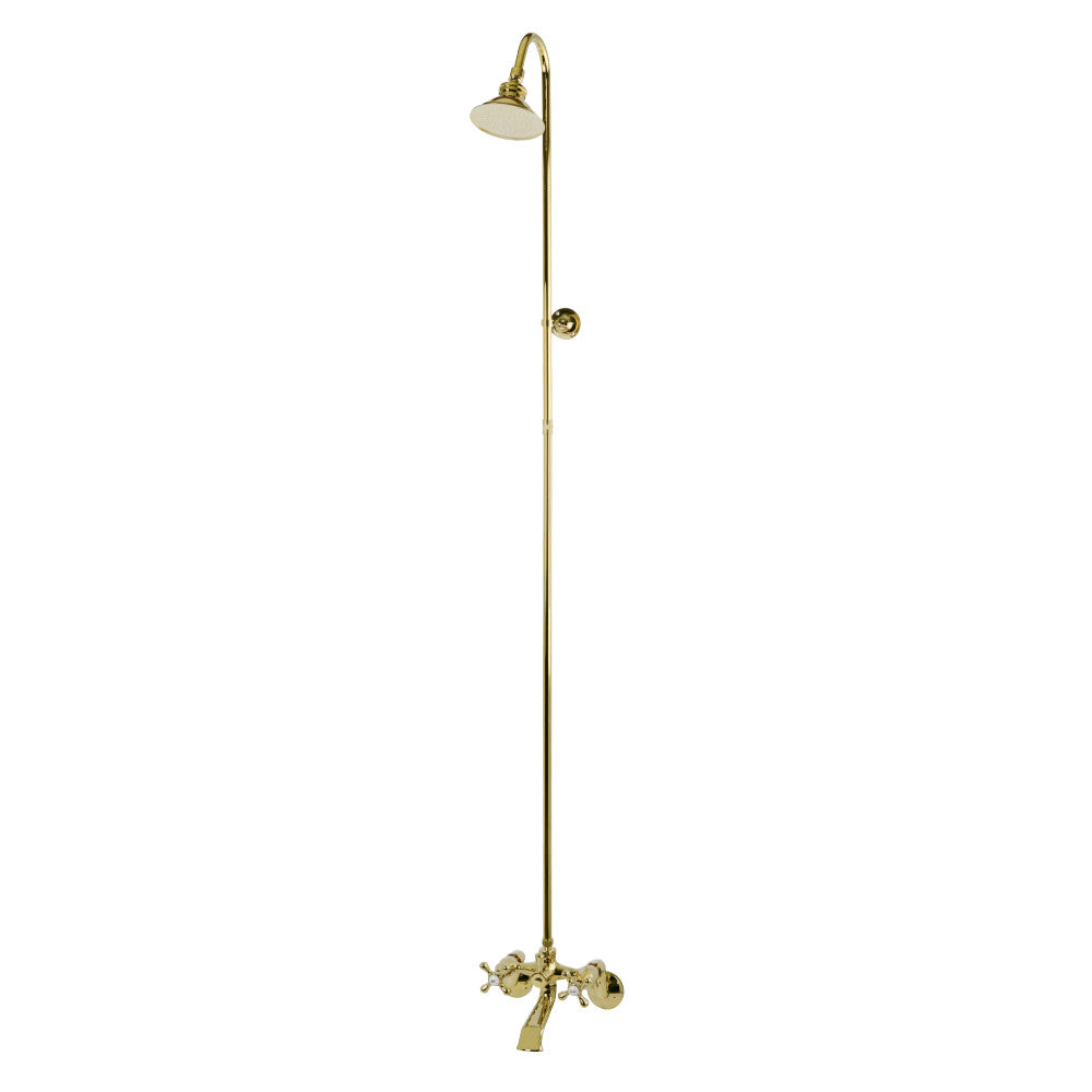 Kingston Brass CCK2672 Vintage Shower Combo, Polished Brass - BNGBath