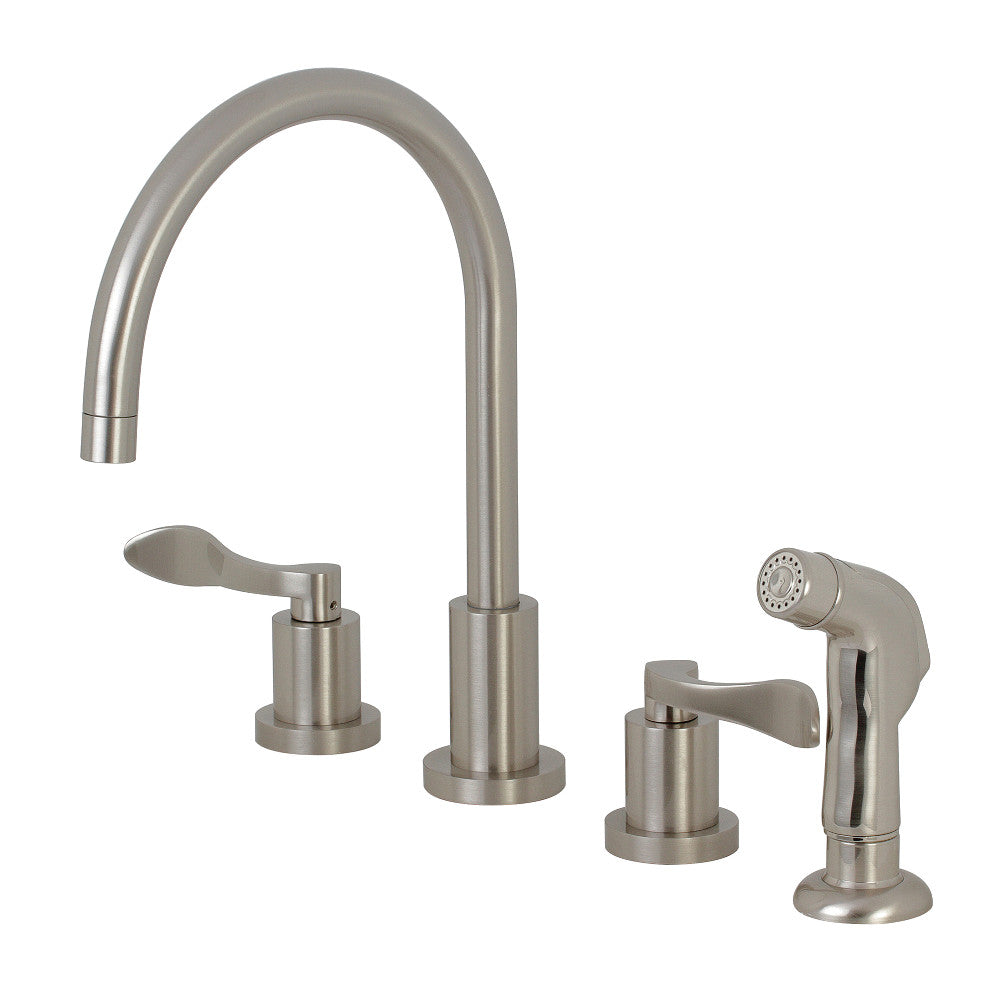 Kingston Brass KS8728DFL 8-Inch to 16-Inch Widespread Kitchen Faucet, Brushed Nickel - BNGBath