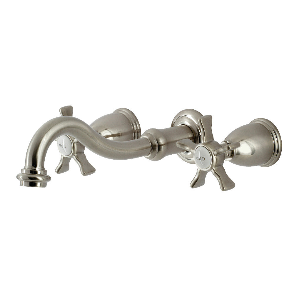 Kingston Brass KS3028NX Hamilton Two-Handle Wall Mount Tub Faucet, Brushed Nickel - BNGBath