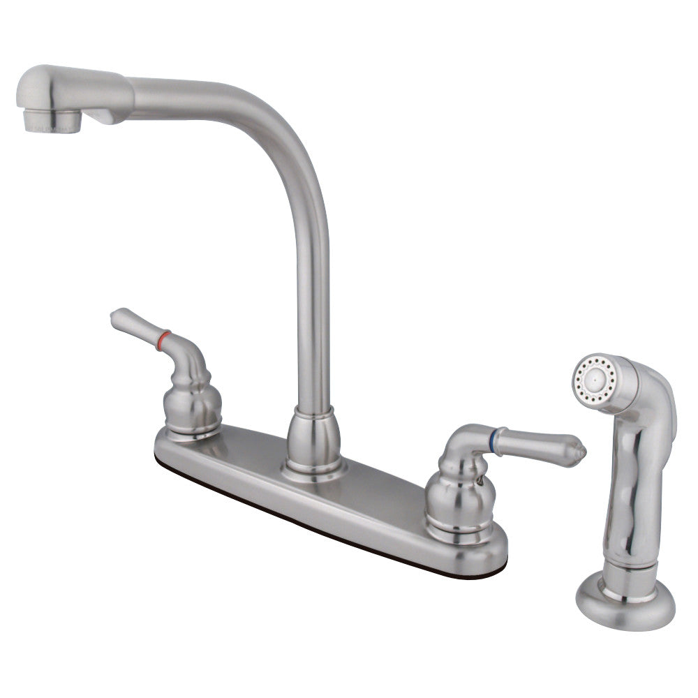 Kingston Brass KB758SP Magellan Centerset Kitchen Faucet, Brushed Nickel - BNGBath