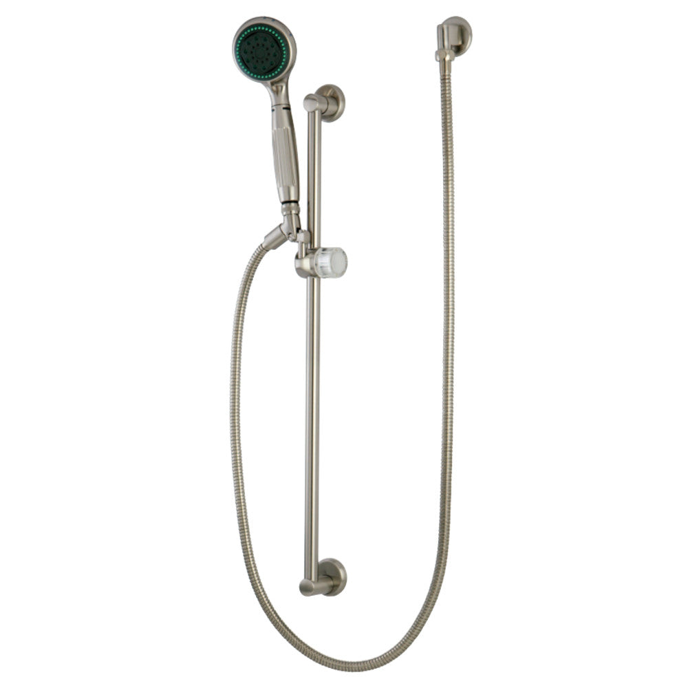 Kingston Brass KSK1808W8 Shower Combo with Slide Bar, Brushed Nickel - BNGBath