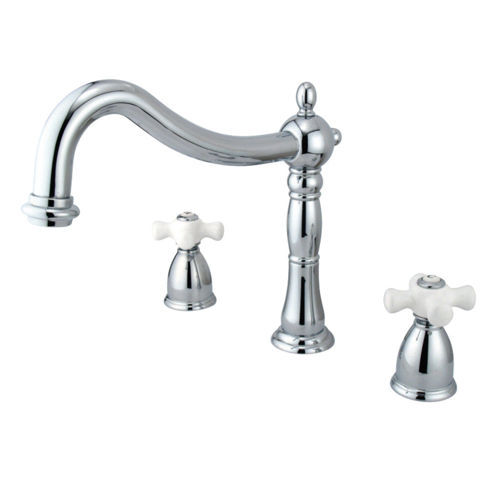 Kingston Brass KS1341PX Heritage Roman Tub Faucet, Polished Chrome - BNGBath