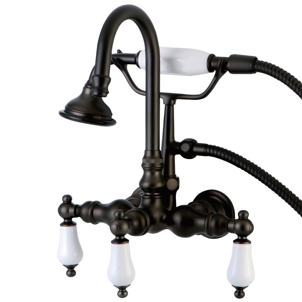 Kingston Brass AE11T5 Aqua Vintage Wall Mount Clawfoot Tub Faucet, Oil Rubbed Bronze - BNGBath