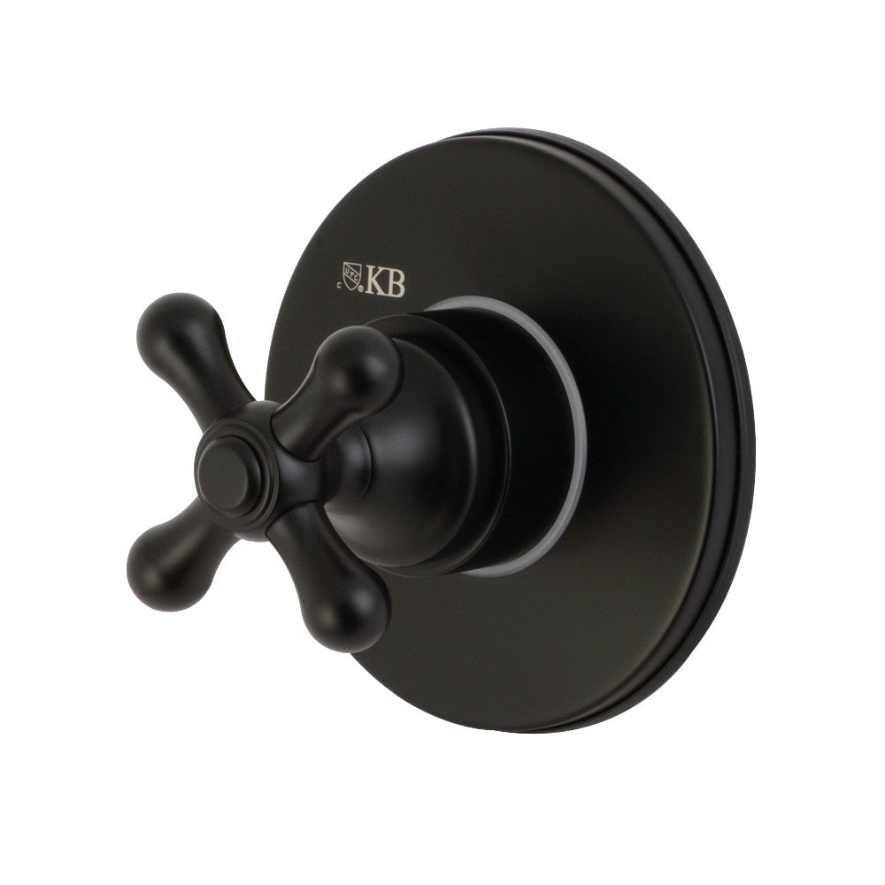 Kingston Brass KS3030AX 3-Way Diverter Valve with Trim Kit, Matte Black - BNGBath