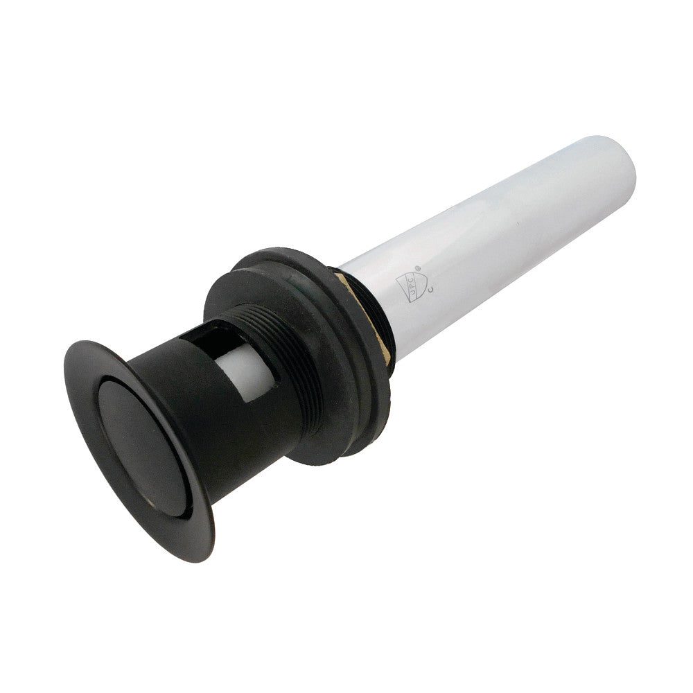 Kingston Brass KB8100MB Push Pop-Up Drain with Overflow, 22 Gauge, Matte Black - BNGBath