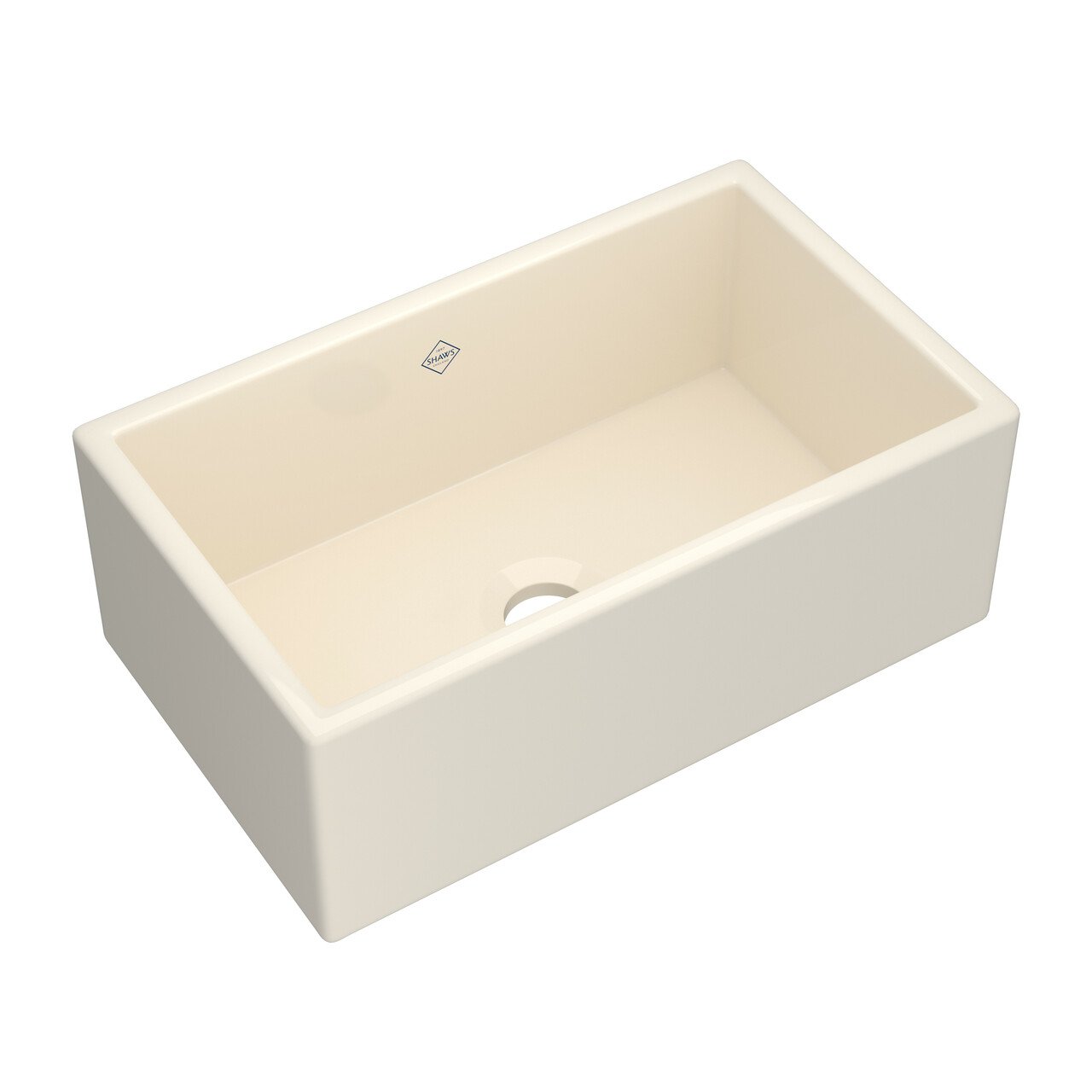 Shaws Classic Shaker Single Bowl Farmhouse Apron Front Fireclay Kitchen Sink - BNGBath