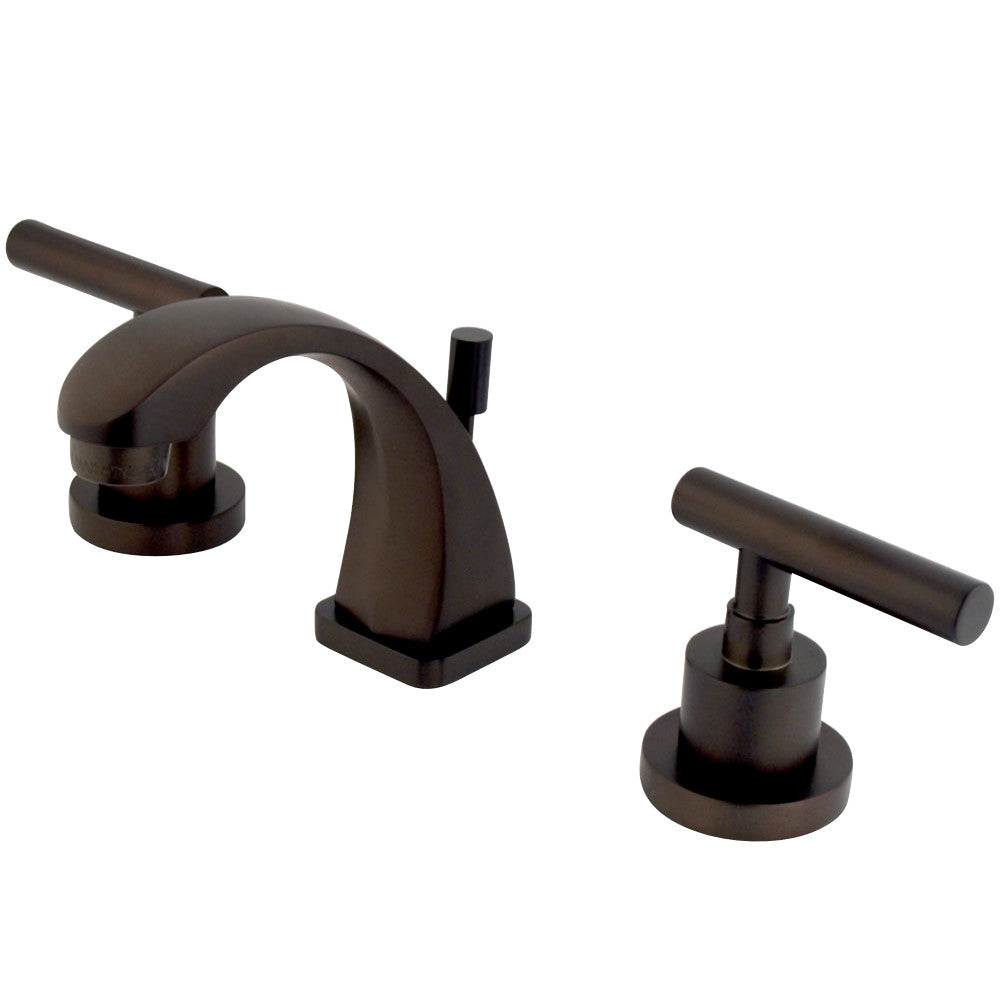 Kingston Brass KS4945CML Manhattan 8 in. Widespread Bathroom Faucet, Oil Rubbed Bronze - BNGBath