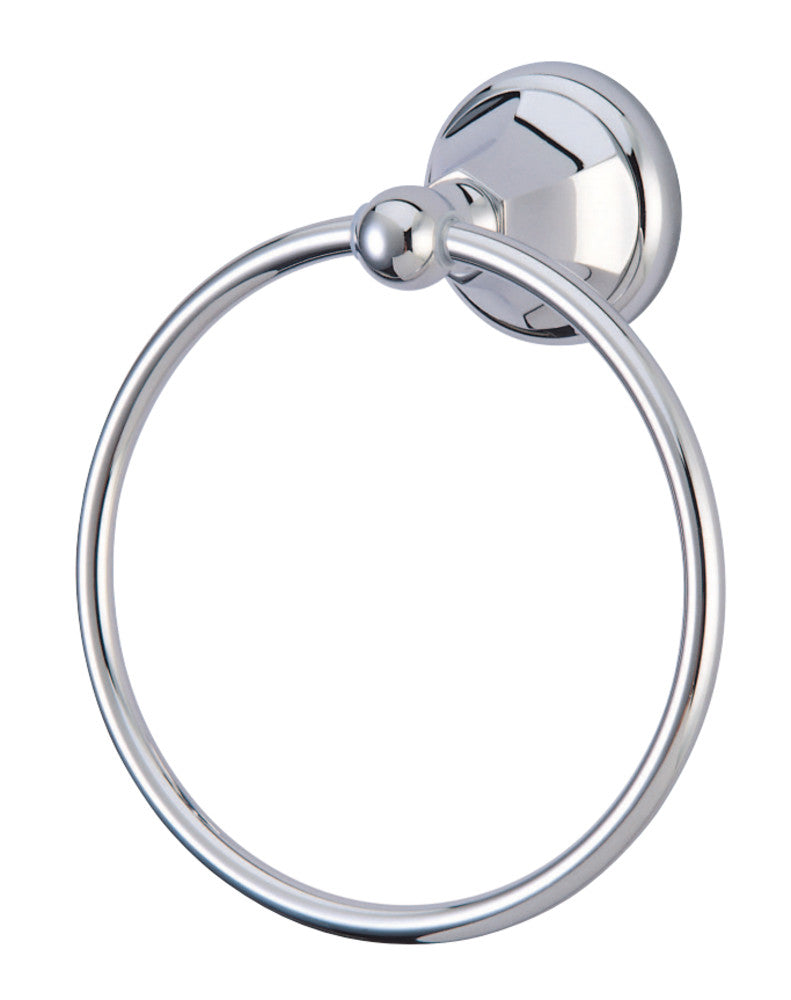 Kingston Brass BA4814C Metropolitan 6-Inch Towel Ring, Polished Chrome - BNGBath