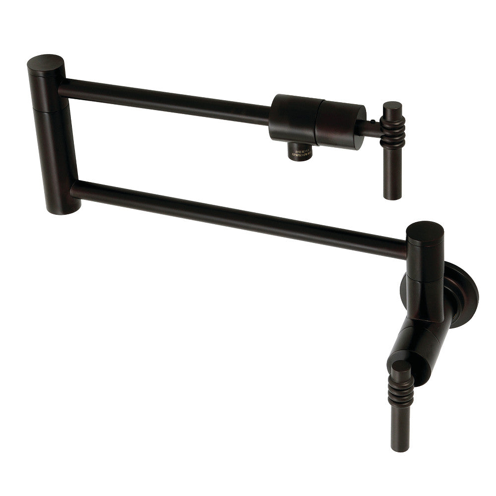 Kingston Brass KS4105ML Milano Wall Mount Pot Filler, Oil Rubbed Bronze - BNGBath