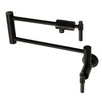 Thumbnail for Kingston Brass KS4105ML Milano Wall Mount Pot Filler, Oil Rubbed Bronze - BNGBath