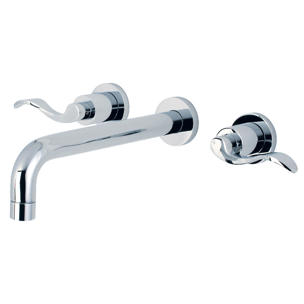 Kingston Brass KS8021DFL NuWave Two-Handle Wall Mount Tub Faucet, Polished Chrome - BNGBath