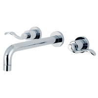 Thumbnail for Kingston Brass KS8021DFL NuWave Two-Handle Wall Mount Tub Faucet, Polished Chrome - BNGBath